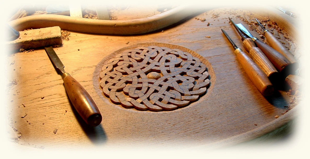 Carving a coat of arms