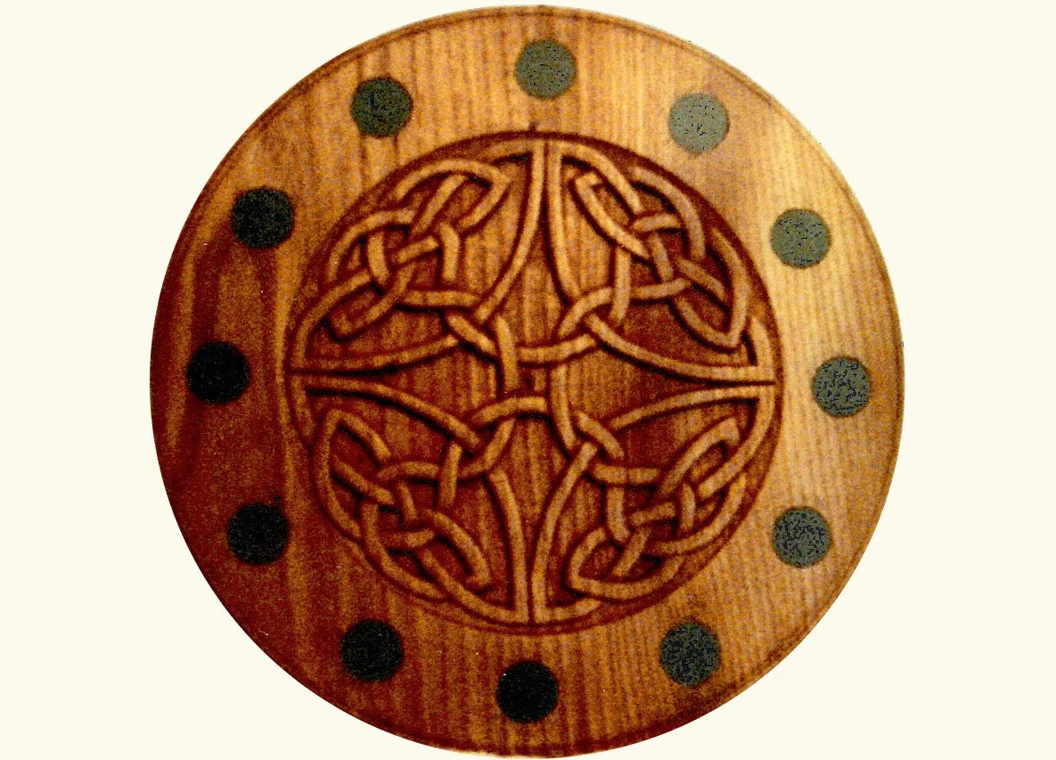 Celtic shield clock face
