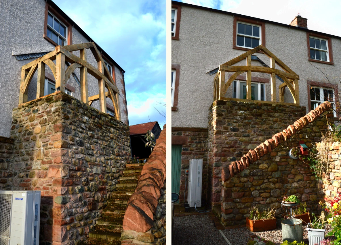 Elevated entrance porch