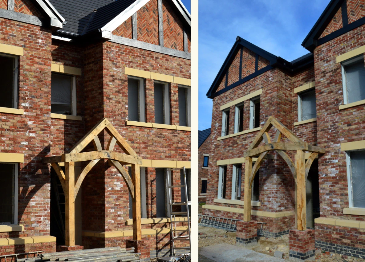 Northeast entrance porch frame