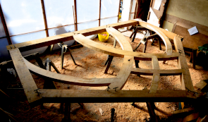 Complex arched theatre at Larch Cottage Nurseries