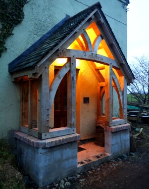 Green oak entrance porch