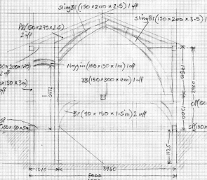 Oak frame design sketch